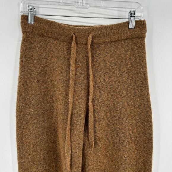 EVERLANE Women's Brown Wool Pull On Straight Leg Sweatpants Lounge Pants Small - Picture 4 of 8